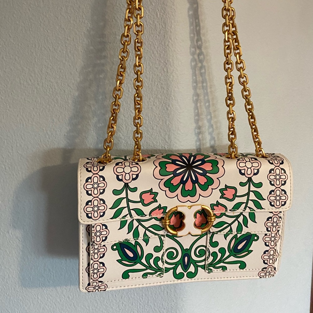 Tory Burch Gemini link garden party crossbody chain bag